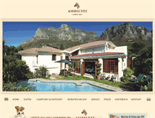 Tablet Screenshot of ambiente-guesthouse.com